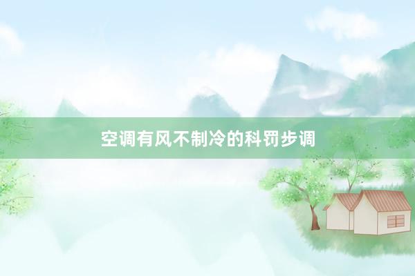 空调有风不制冷的科罚步调